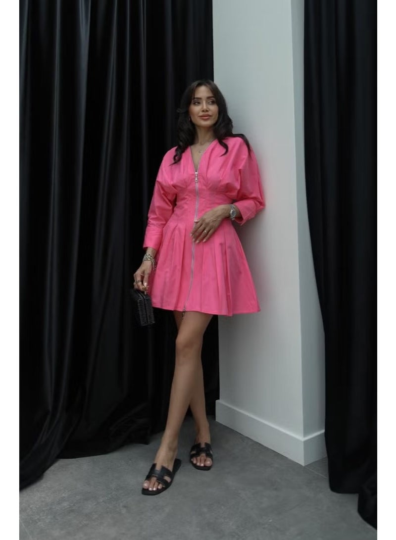 Havosh Fuchsia Darted Zippered Dress - Image 2